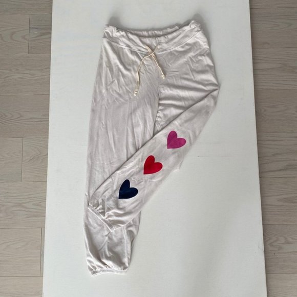 Sundry Jogger Stripe Heart Print Sweatpants - Picture 2 of 2